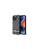 DKNY odinis languotas monofoninis dėklas ir spausdintomis juostelėmis skirtas iPhone 14 Pro Max – juodas