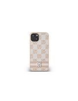 DKNY odinis languotas monofoninis dėklas su spausdintomis juostelėmis iPhone 15 / 14 / 13 - rožinis