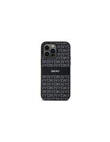 DKNY Leather Mono Stripe & Metal Logo dėklas, skirtas Samsung Galaxy S24 - juodas