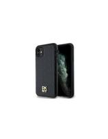 DKNY odinis monogramos raštas metalinis logotipas MagSafe dėklas, skirtas iPhone 11 / Xr - juodas
