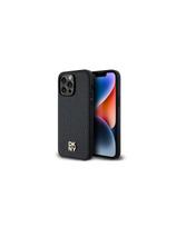DKNY odinis monogramos raštas metalinis logotipas MagSafe dėklas, skirtas iPhone 14 Pro Max – juodas