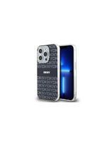 DKNY IML Mono & Stripe MagSafe dėklas iPhone 15 Pro Max - juodas