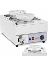 Bain-marie elektrinis šildytuvas fondiu šokoladinės sriubos stotelė 1500 W 2 x 7 l