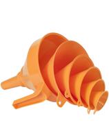 Universalių piltuvėlių rinkinys HDPE 50-75-100-120-150-160 mm oranžinė