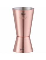 Jigger dvipusis juostos matas gėrimams varinis 25/ 50 ml