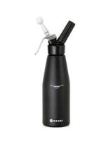 N2O Kitchen Line Plaktos grietinėlės sifonų rinkinys + 3 antgaliai 0,98 l - juodas