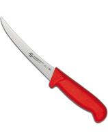 Lenktas iškaulinėjimo peilis SUPRA COLORE HACCP 130/ 290 mm - raudonas