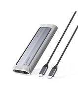 AXM2S-G2 M.2 NVME / NGFF USB-C 10Gb/ s disko dėklas – pilkas