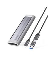 AXM2S-G2-V1 M.2 NVME / NGFF USB-C / USB-A į USB-C 10Gb/ s disko dėklas – pilkas