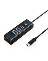 PWC2U-C3 USB-C – USB-A USB-C skirstytuvo šakotuvas – juodas
