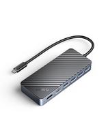 OM28PR-G2 šakotuvo prijungimo stotis su M.2 disko lizdu USB-C – USB-A USB-C HDMI Ethernet – juodas