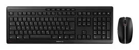 CHERRY Stream Desktop klaviatūra Pelė įskaityta Biuras Radijo dažnio belaidė QWERTZ Vokiečių Juoda