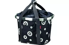 Krepšys ant dviračio vairo Bikebasket juodas su burbulais 350x280x260 mm 15L