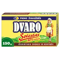 Saldžios grietinėlės DVARO sviestas, 82 % rieb., 150 g