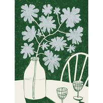 Plakatas 30x40 cm Blue Flowers & Red Wine – Anouk van Cleef – The Poster Club