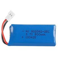 Įkraunamas LiPo akumuliatorius 3,7V 500mAh RC dronams HUBSAN X4 H107L H107C H107D, V252, JXD 385 | Mėlynas | 42x20x8 mm – 13g mėlyna