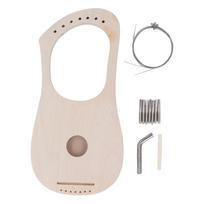 Lyre arfa 7 stygų „pasidaryk pats“ rinkinys „Basswood“ instrumentas su derinimo veržliarakčiu balno tiltelio kaiščiais