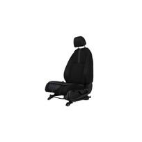 Sėdynės užvalkalo sėdimoji dalis EVAtech ECO, 1 vnt. - Juoda / juodi kraštai / mėlynos siūlės