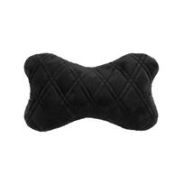 Automobilio sėdynės galvos atramos pagalvė EVAtech 27x16 cm - juoda / juodos siūlės