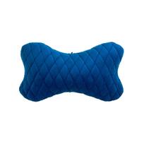 Automobilio sėdynės galvos atramos pagalvė EVAtech 27x16 cm - mėlyna / mėlynos siūlės