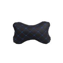 Automobilio sėdynės galvos atramos pagalvė EVAtech ECO 27x16 cm - juoda / mėlynos siūlės