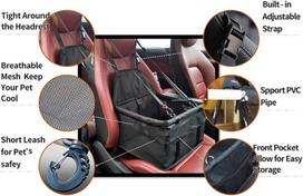 Šunų vežimo narvai, krepšiai, šunų automobilinės kėdutės, naminių gyvūnėlių sutvirtinimo automobilinė kėdutė šunims katėms Patvari nešiojama ir kvėpuojanti krepšys, atsparus vandeniui šuniukų automobilinė kėdutė, tinkama mažiems ir vidutiniams augintiniam