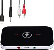 Laisvų rankų įranga „Bluetooth 5.0“ siųstuvas-imtuvas, 2-in-1 belaidis nešiojamas stereo garso adapteris-imtuvas su „Rca/3,5 mm“ aux jungtimi, suderinamas su „Low Latency HD“ garso