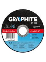 Metalo pjovimo diskas GRAPHITE 115 x 2,5 x 22 mm (41 A30-T-)