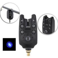 2 LED vandeniui atsparus reguliuojamo tono garsumo jautrumo garsas įspėjimas apie žvejybos įkandimą žvejybai juoda