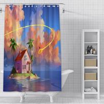 Anime B-balls Dušo užuolaida Vandeniui atsparus poliesterio audinys Dažytos vonios užuolaidos B-balls Vonios dekoras D-dragons Užuolaida su kabliuku YL90x180cm
