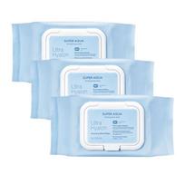 MISSHA Super Aqua Ultra Hyalron Cleansing Water Wipes (30 Sheets × 3 Packs)