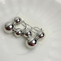 2024 European And American Style Metal Ball Earrings Personalized Fashion Stud Earrings Ladies Girls Travel Wedding Accessories
