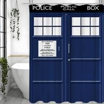 Policijos Pavilionas Mėlynas JK Tardis Milžiniškas Fantazijos Menas Dušo Užuolaida, Vonios Kambario Dekoratyvinė Dušo Užuolaida, Vandeniui Atspari Dušo Užuolaida w 90*180cm