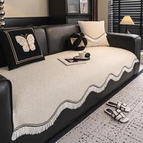 All Seasons Irregular Teddy Fleece Sofa Cover One-Piece Anti-Slip Retro French Lacework Patchwork Sofa Cushions Mats 90x70cm balta