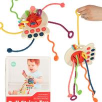 Sensorinis žaislas-kramtukas Montessori raudonas