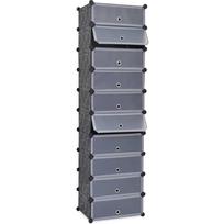 244919 Spintelė batams su 10 skyrių juoda