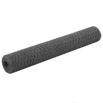 Vielos tinklas su PVC danga pilkas 25x1m