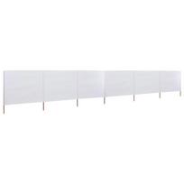 Uždanga nuo vėjo 6 plokštės balta 800x80cm audinys