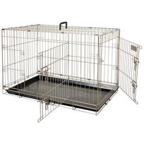 Šunų narvas FLAMINGO Ebo rudo metalo spalva 92x56x64cm 517582