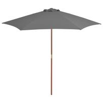 Lauko skėtis nuo saulės su mediniu stulpu antracito 270cm