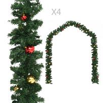 Kalėdinės girliandos su žaisl 4 vnt žalios sp 270 cm PVC