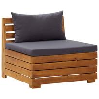 Modulinė vidurinė sofa su pagalvėmis 1vnt akacijos masyvas