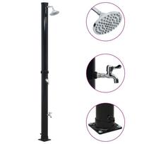Saulės energija šildomas dušas juodos spalvos 220cm 20l