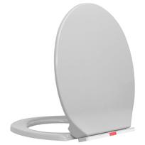 Klozeto sėdynė su soft-close mechanizmu šviesiai pilka ovali