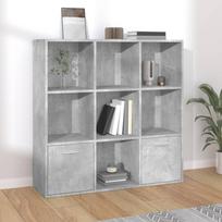 Spintelė knygoms betono pilka 98x30x98cm apdirbta mediena