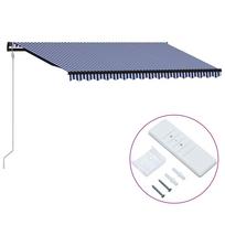 Automatinė ištraukiama markizė mėlyna ir balta 450x300cm