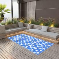 Lauko kilimas mėlynos ir baltos spalvos 190x290cm PP