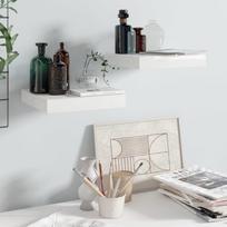 Pakabinamos lentynos 2vnt baltos 23x235x38cm MDF