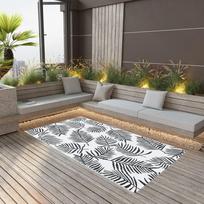 Lauko kilimas baltos ir juodos spalvos 160x230cm PP