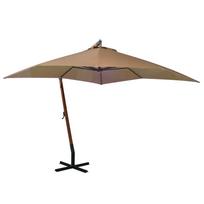 Kabantis sodo skėtis su stulpu taupe 3x3m eglės masyvas